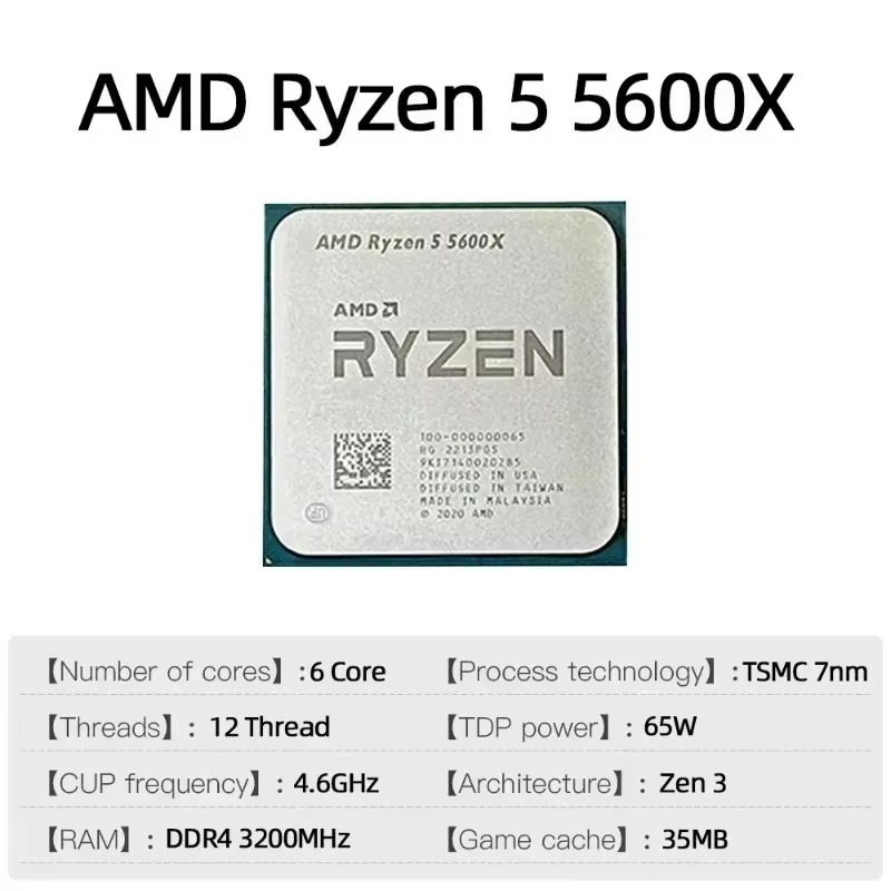 AMD Ryzen 5 5600X 3.7GHz 6 Cor - Cpu Cooler recensione e prezzo